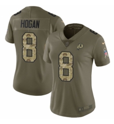 Women's Nike Washington Redskins #8 Kevin Hogan Limited Olive/Camo 2017 Salute to Service NFL Jersey