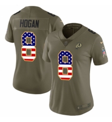 Women's Nike Washington Redskins #8 Kevin Hogan Limited Olive/USA Flag 2017 Salute to Service NFL Jersey