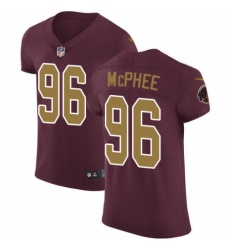 Men's Nike Washington Redskins #96 Pernell McPhee Burgundy Red Alternate Vapor Untouchable Elite Player NFL Jersey