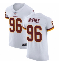 Men's Nike Washington Redskins #96 Pernell McPhee White Vapor Untouchable Elite Player NFL Jersey