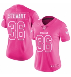 Women's Nike Tampa Bay Buccaneers #36 M.J. Stewart Limited Pink Rush Fashion NFL Jersey