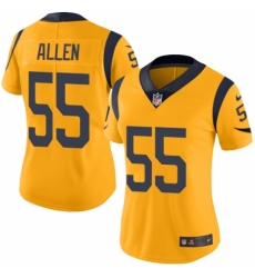Women's Nike Los Angeles Rams #55 Brian Allen Limited Gold Rush Vapor Untouchable NFL Jersey