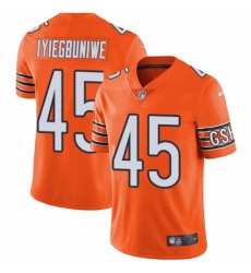 Men's Nike Chicago Bears #45 Joel Iyiegbuniwe Elite Orange Rush Vapor Untouchable NFL Jersey