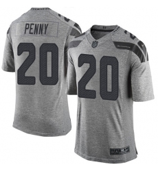 Men's Nike Seattle Seahawks #20 Rashaad Penny Limited Gray Gridiron NFL Jersey