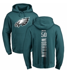 Nike Philadelphia Eagles #50 Paul Worrilow Green Backer Pullover Hoodie