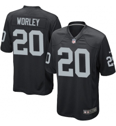 Men's Nike Oakland Raiders #20 Daryl Worley Game Black Team Color NFL Jersey