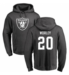 NFL Women's Nike Oakland Raiders #20 Daryl Worley Ash One Color Pullover Hoodie