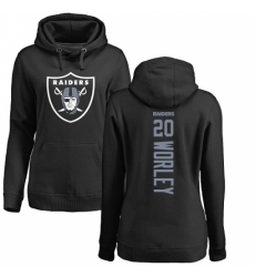 NFL Women's Nike Oakland Raiders #20 Daryl Worley Black Backer Pullover Hoodie