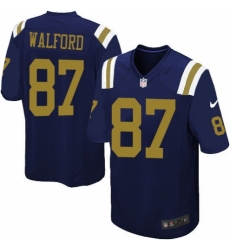 Men's Nike New York Jets #87 Clive Walford Limited Navy Blue Alternate NFL Jersey