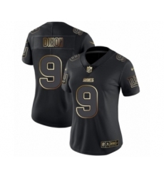 Women's New York Giants #9 Riley Dixon Black Gold Vapor Untouchable Limited Football Jersey