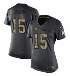 Women's Nike New York Giants #15 Riley Dixon Limited Black 2016 Salute to Service NFL Jersey