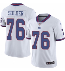 Men's Nike New York Giants #76 Nate Solder Limited White Rush Vapor Untouchable NFL Jersey
