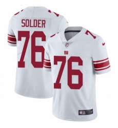 Men's Nike New York Giants #76 Nate Solder White Vapor Untouchable Limited Player NFL Jersey