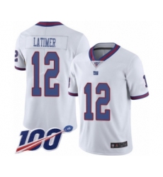 Men's New York Giants #12 Cody Latimer Limited White Rush Vapor Untouchable 100th Season Football Jersey