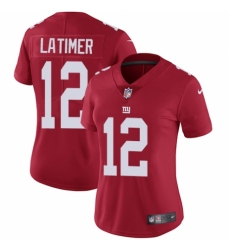 Women's Nike New York Giants #12 Cody Latimer Red Alternate Vapor Untouchable Limited Player NFL Jersey