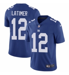 Youth Nike New York Giants #12 Cody Latimer Royal Blue Team Color Vapor Untouchable Elite Player NFL Jersey