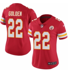 Women's Nike Kansas City Chiefs #22 Robert Golden Red Team Color Vapor Untouchable Limited Player NFL Jersey