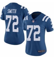 Women's Nike Indianapolis Colts #72 Braden Smith Limited Royal Blue Rush Vapor Untouchable NFL Jersey