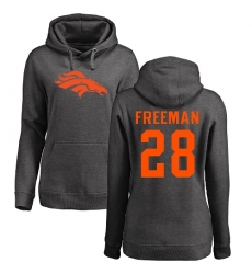 NFL Women's Nike Denver Broncos #28 Royce Freeman Ash One Color Pullover Hoodie