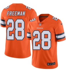Youth Nike Denver Broncos #28 Royce Freeman Limited Orange Rush Vapor Untouchable NFL Jersey