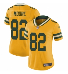 Women's Nike Green Bay Packers #82 J'Mon Moore Limited Gold Rush Vapor Untouchable NFL Jersey