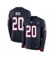 Men's Nike Houston Texans #20 Justin Reid Limited Navy Blue Therma Long Sleeve NFL Jersey