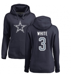 NFL Nike Dallas Cowboys #3 Mike White Ash Name & Number Logo Pullover Hoodie
