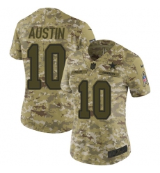 Women's Nike Dallas Cowboys #10 Tavon Austin Limited Camo 2018 Salute to Service NFL Jersey