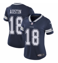 Women's Nike Dallas Cowboys #18 Tavon Austin Navy Blue Team Color Vapor Untouchable Limited Player NFL Jersey