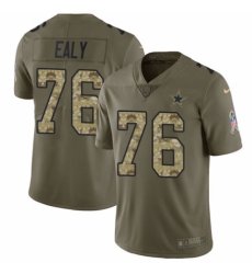 Men's Nike Dallas Cowboys #76 Kony Ealy Limited Olive/Camo 2017 Salute to Service NFL Jersey