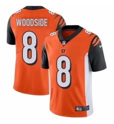 Men's Nike Cincinnati Bengals #8 Logan Woodside Orange Alternate Vapor Untouchable Limited Player NFL Jersey