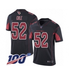 Men's Arizona Cardinals #52 Mason Cole Limited Black Rush Vapor Untouchable 100th Season Football Jersey