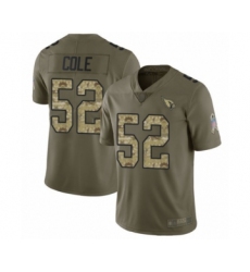 Men's Arizona Cardinals #52 Mason Cole Limited Olive Camo 2017 Salute to Service Football Jersey