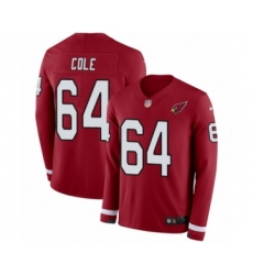 Men's Nike Arizona Cardinals #64 Mason Cole Limited Red Therma Long Sleeve NFL Jersey