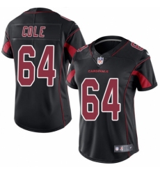 Women's Nike Arizona Cardinals #64 Mason Cole Limited Black Rush Vapor Untouchable NFL Jersey