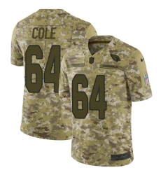 Youth Nike Arizona Cardinals #64 Mason Cole Limited Camo 2018 Salute to Service NFL Jersey