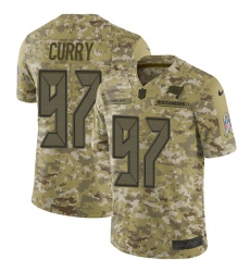 Men's Nike Tampa Bay Buccaneers #97 Vinny Curry Limited Camo 2018 Salute to Service NFL Jersey