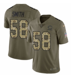 Youth Nike Chicago Bears #58 Roquan Smith Limited Olive Camo 2017 Salute to Service NFL Jersey