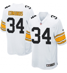 Men's Nike Pittsburgh Steelers #34 Terrell Edmunds Game White NFL Jersey