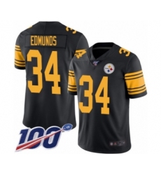 Youth Pittsburgh Steelers #34 Terrell Edmunds Limited Black Rush Vapor Untouchable 100th Season Football Jersey