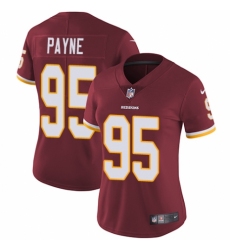 Women's Nike Washington Redskins #95 Da'Ron Payne Burgundy Red Team Color Vapor Untouchable Elite Player NFL Jersey