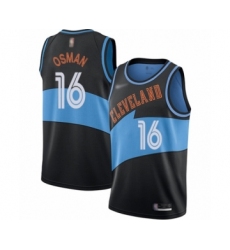 Women's Cleveland Cavaliers #16 Cedi Osman Swingman Black Hardwood Classics Finished Basketball Jersey