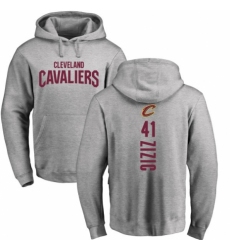 NBA Nike Cleveland Cavaliers #41 Ante Zizic Ash Backer Pullover Hoodie