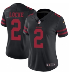 Women's Nike San Francisco 49ers #2 Jeff Locke Black Vapor Untouchable Limited Player NFL Jersey