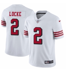 Youth Nike San Francisco 49ers #2 Jeff Locke Limited White Rush Vapor Untouchable NFL Jersey