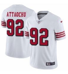 Youth Nike San Francisco 49ers #92 Jeremiah Attaochu Limited White Rush Vapor Untouchable NFL Jersey