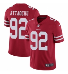 Youth Nike San Francisco 49ers #92 Jeremiah Attaochu Red Team Color Vapor Untouchable Limited Player NFL Jersey