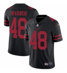 Youth Nike San Francisco 49ers #48 Fred Warner Black Vapor Untouchable Elite Player NFL Jersey