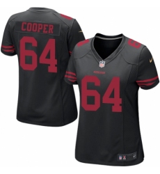 Women's Nike San Francisco 49ers #64 Jonathan Cooper Game Black NFL Jersey