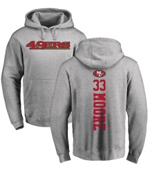 NFL Nike San Francisco 49ers #33 Tarvarius Moore Ash Backer Pullover Hoodie